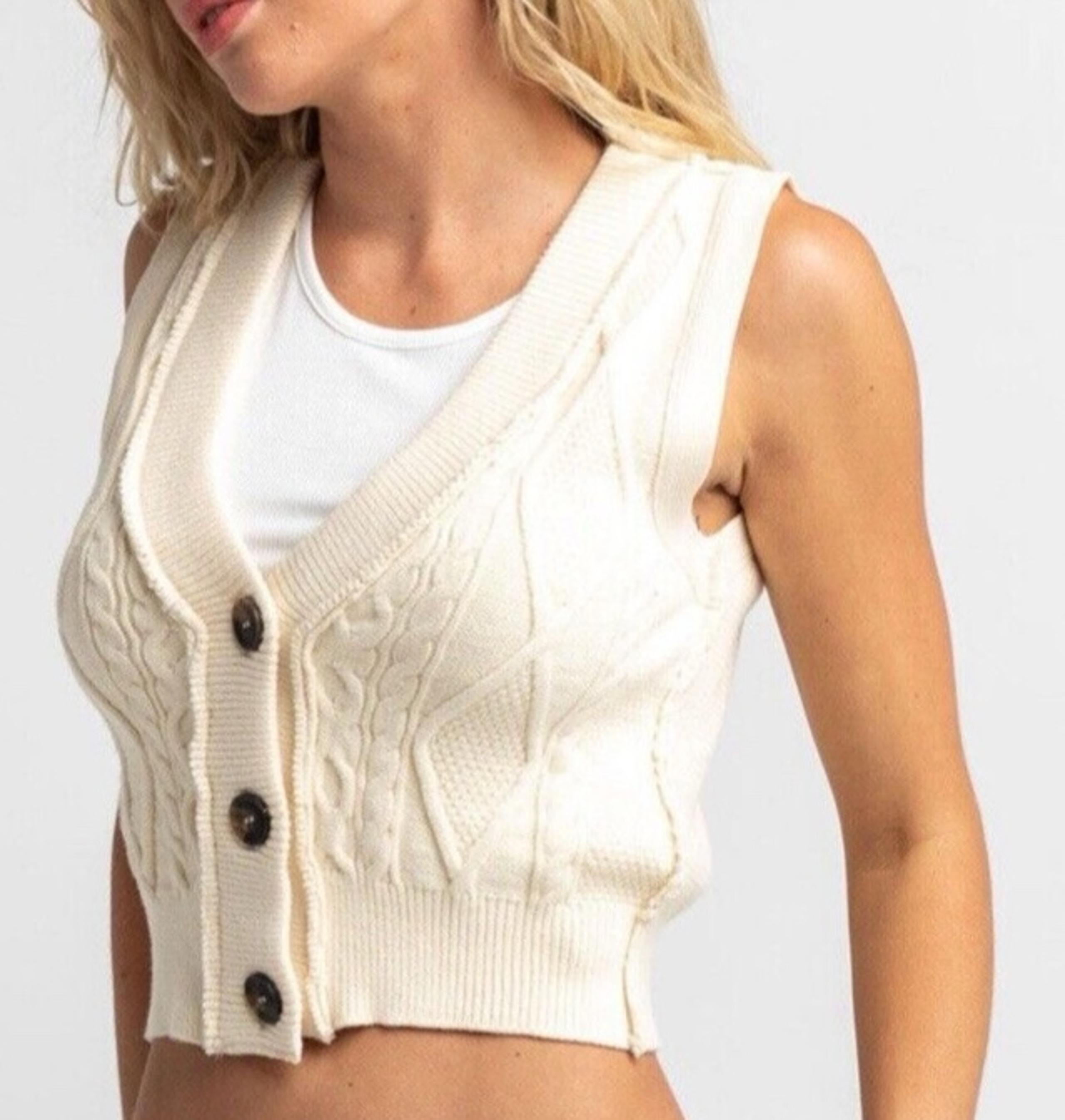 Denson Cable Vest - Free People