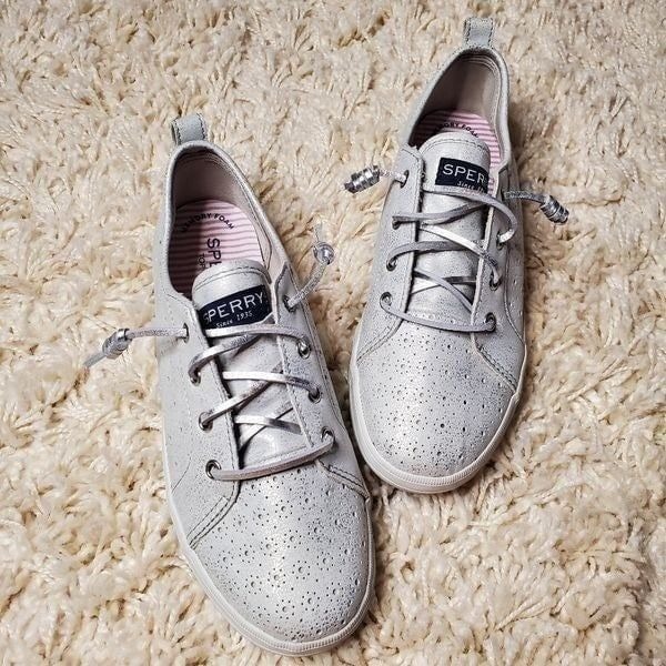 SPERRY Crest Vibe Perforated Top-Sider Slip On Shoes - Sz. 3