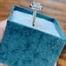 Stunning 18k White Gold P Zircon Halo Ring! New in gift box size 7