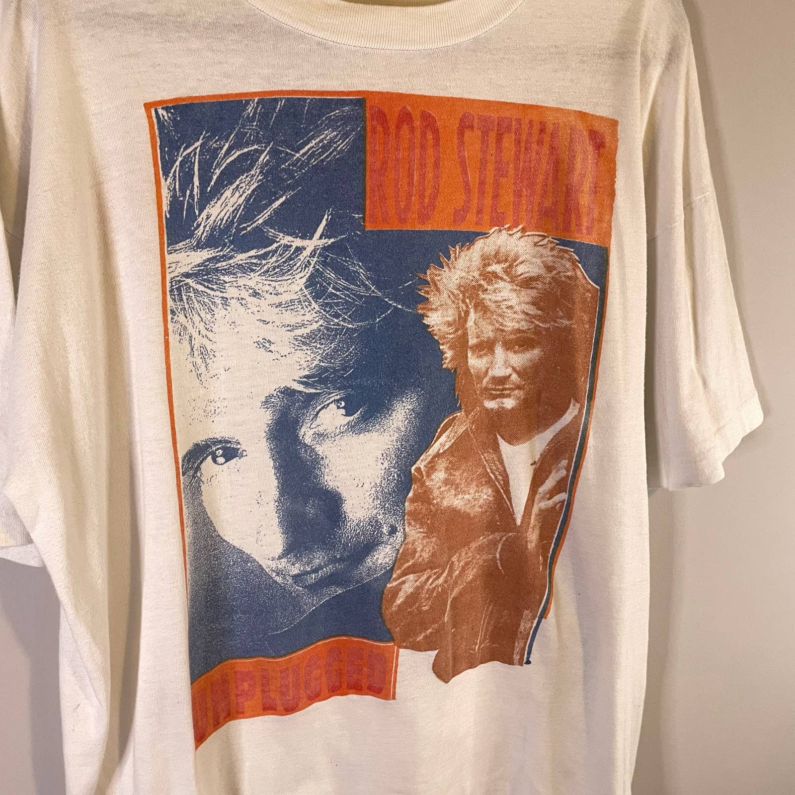 Vintage 90s Rod Stewart Unplugged shops Tour Band Concert 1993 T-shirt