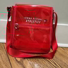 Vintage Tommy Hilfiger Athletics Transparent Red Plastic Shoulder Bag