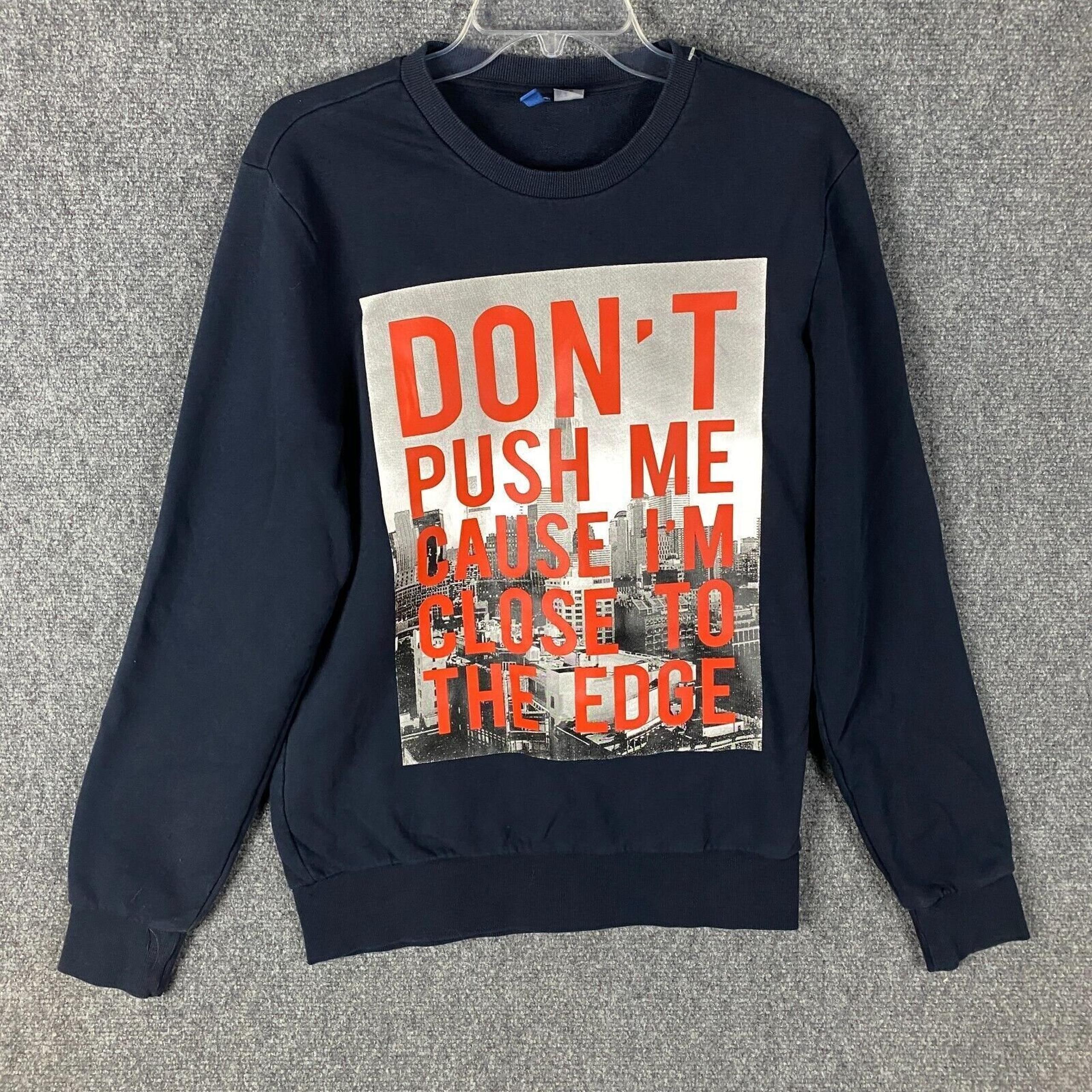 H&M Sweatshirt Men's Medium Pullover Graphic Print Cotton Blend Adults M