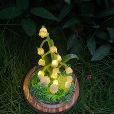 Lily Of The Valley Lamp-Handmade Flower Lamp-Rabbit Night Lamp-Dreamy and Romant