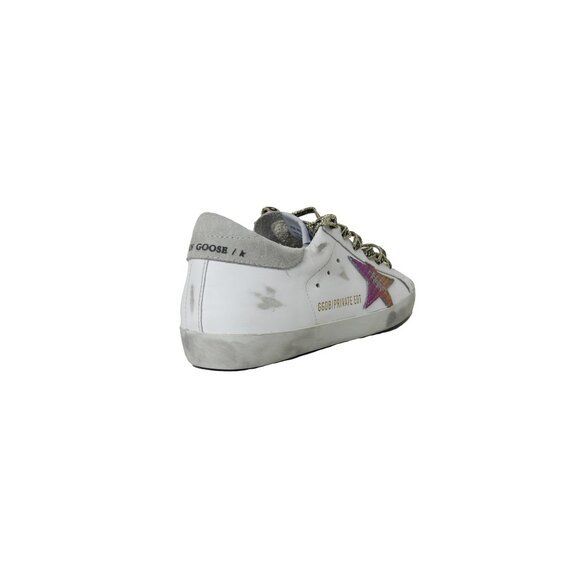 Golden Goose Hi Star Classic With List White Rainbow Star