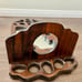 Vintage Wooden candle holder with a mirror 11/22 inches