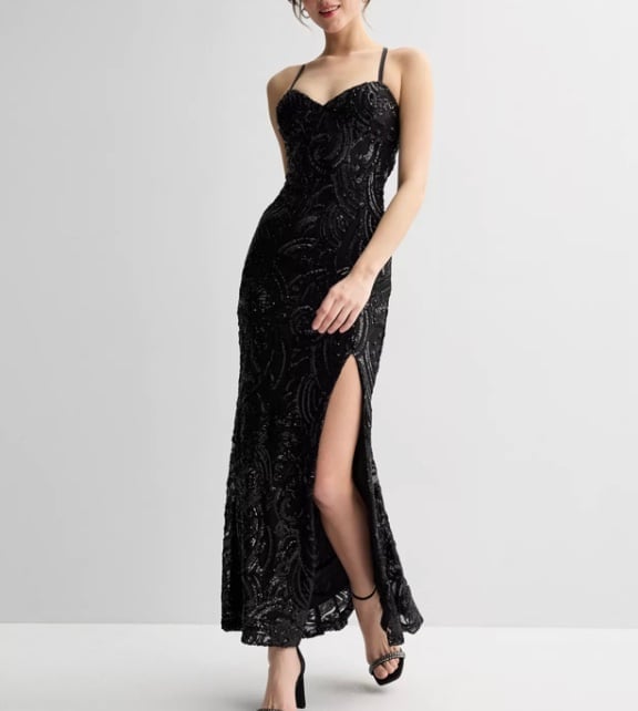 Premier Amour Black Ball Gown for Prom or Gala
