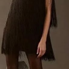 Anthropologie Hutch one shoulder fringed dress NWT XXS