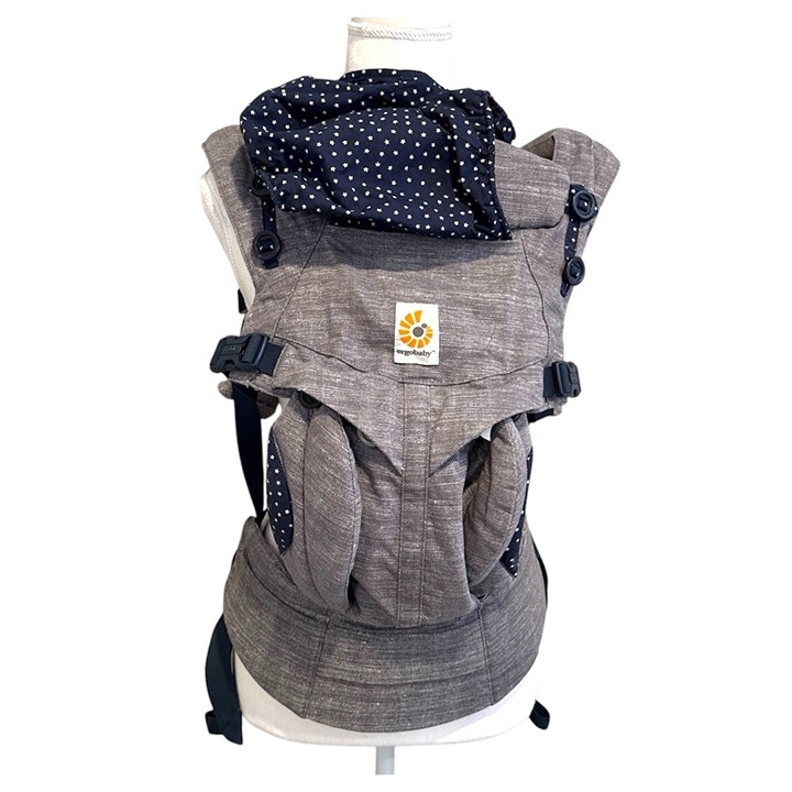 Ergobaby Ergo Omni 360 All Position Baby Carrier Jacks Blue Gray Stars Multi Use