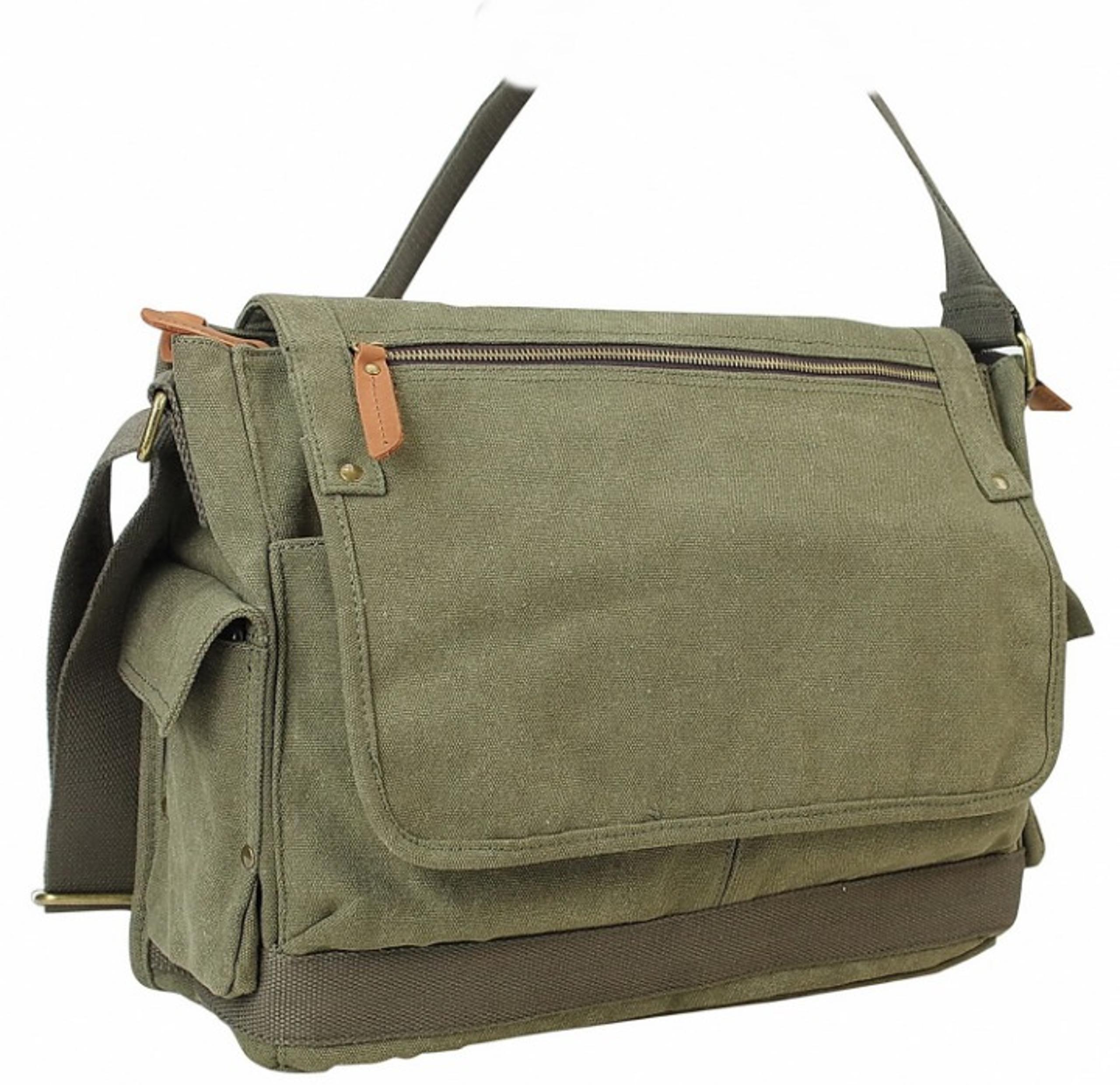 15" Canvas Laptop Messenger Bag C31B-MG