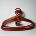 5 Vintage Rattan Bamboo Wooden Clothing Coat Hangers 1970s Retro Philippines
