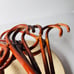 5 Vintage Rattan Bamboo Wooden Clothing Coat Hangers 1970s Retro Philippines