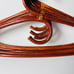 5 Vintage Rattan Bamboo Wooden Clothing Coat Hangers 1970s Retro Philippines