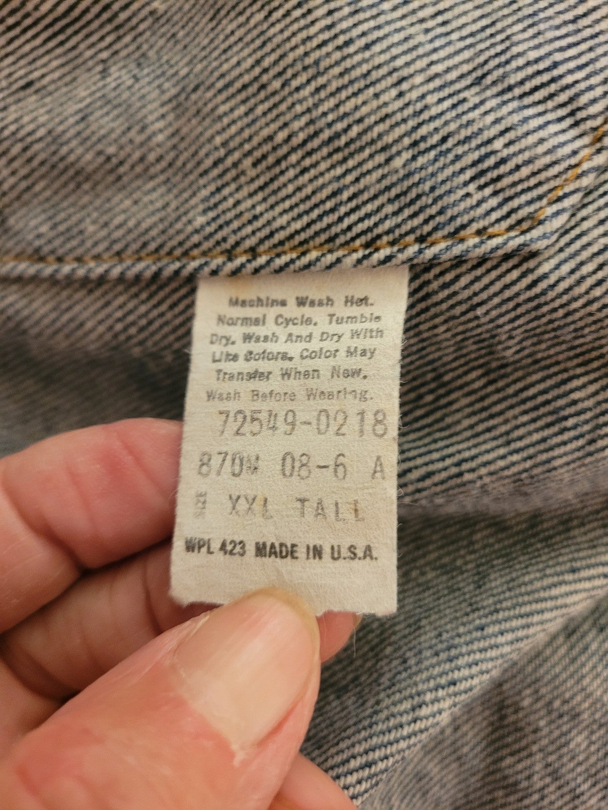Levis Mens Denim jacket blue XXL