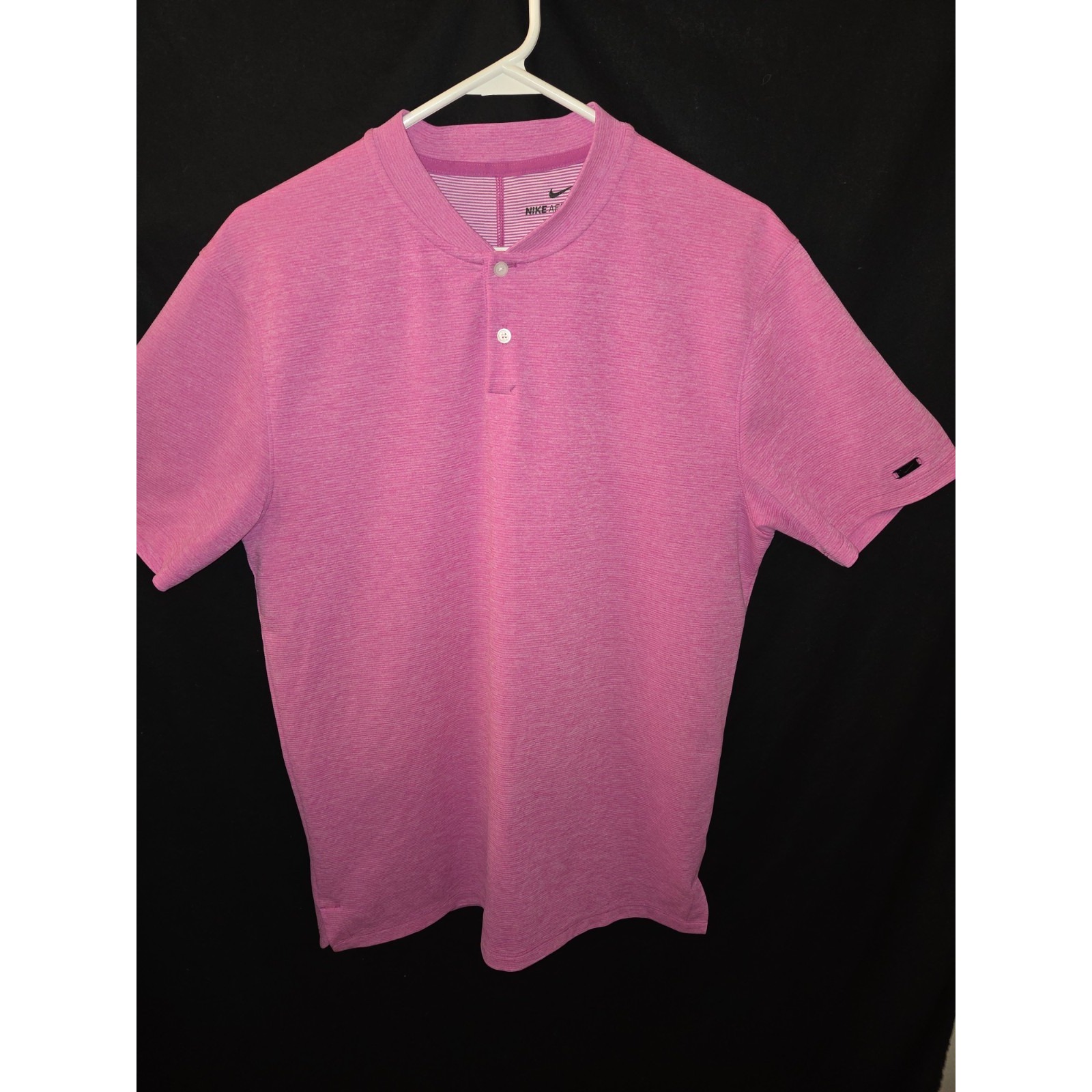 Nike Aeroreact TW Tiger Wood's Golf Shirt Mens Medium Pink New! NWOT