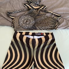 Devil Walking legging and crop top set