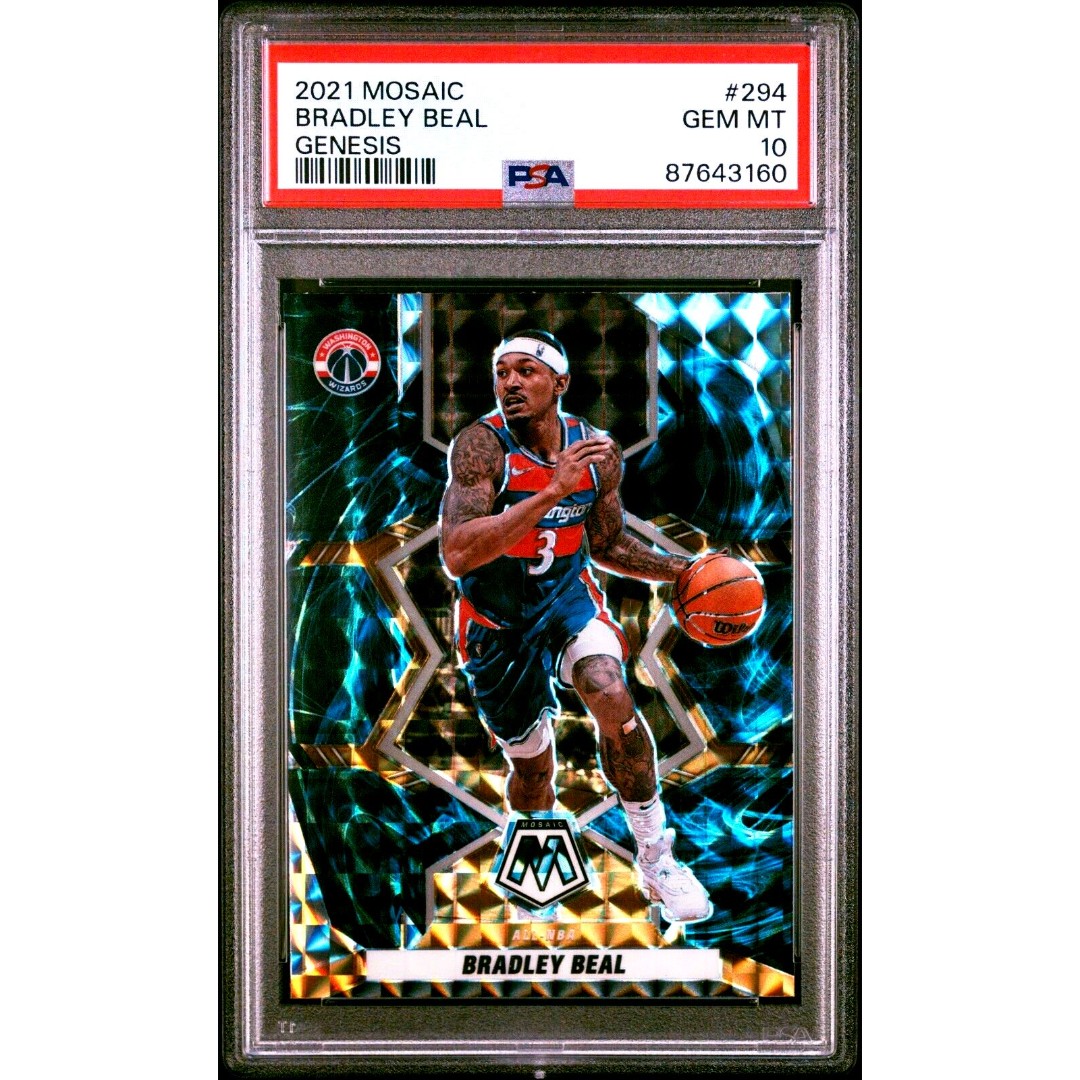 2021-22 Panini Mosaic All NBA Genesis Prizm #294 Bradley Beal PSA 10 POP 2
