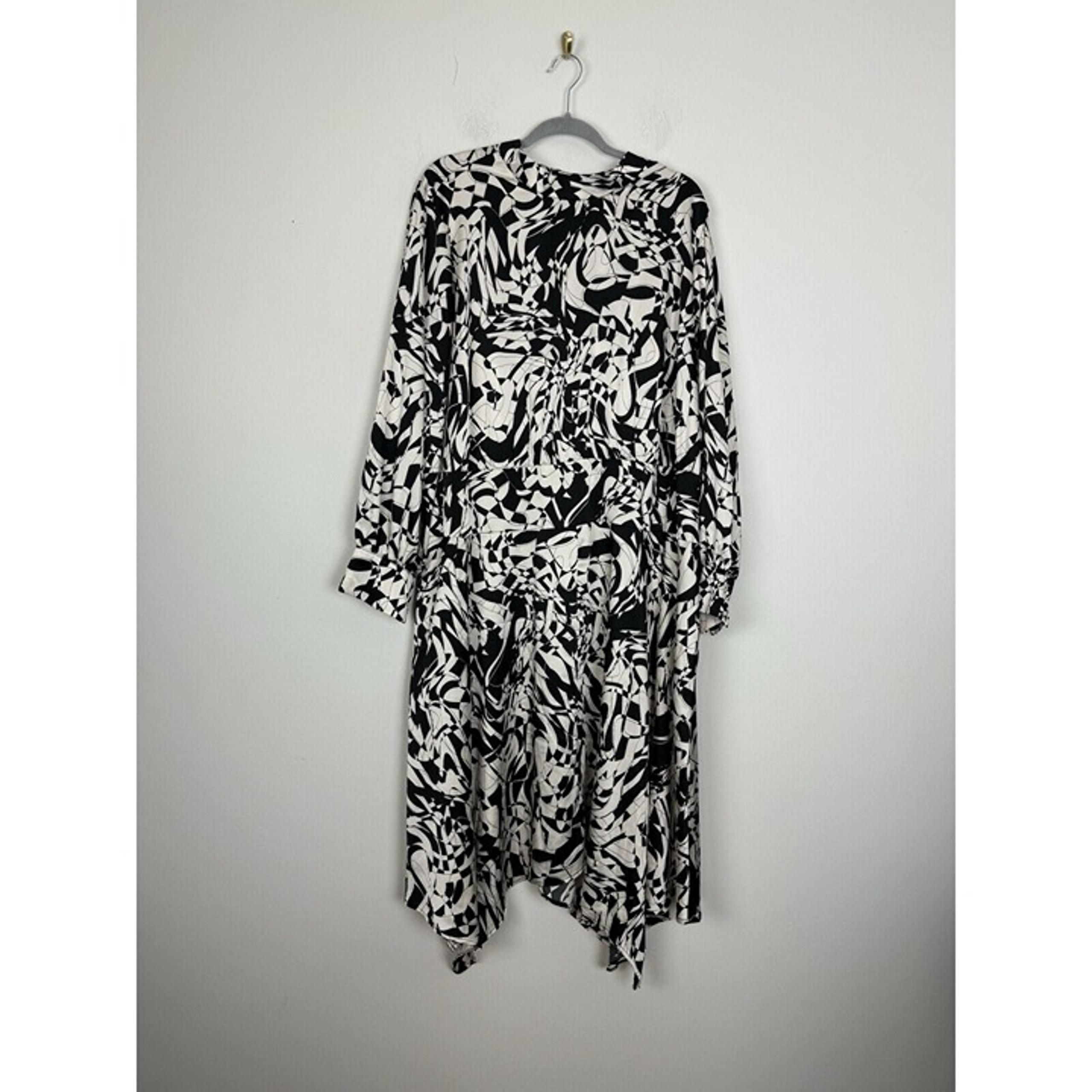 Future Collective Kahlana Barfield Brown Womens Long Sleeve Dress Size 2X