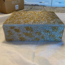 Rachel Zoe Metallic Beaded Jewelry box