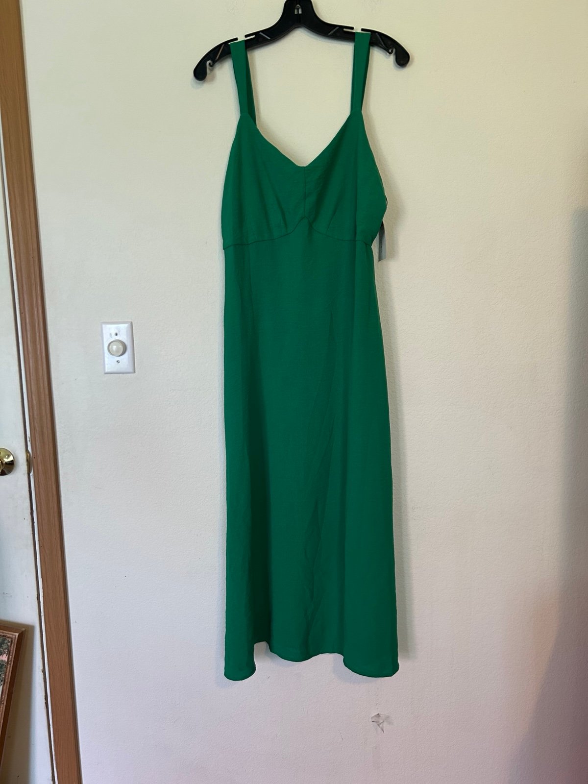 NWT TAHARI ASL Size 12 Kelly green Dress Smocked back