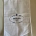 Auth.New PRADA two Flannel Shoe dust Storage Drowstring Bags W 8.5” /H 13 3/4”.