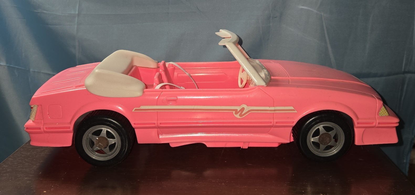 Barbie Convertible Car 1990s pink mustang Mattel