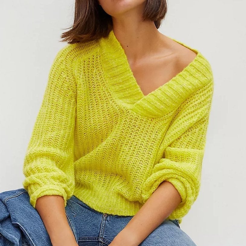 Details about / Anthropologie Ribbed Sweater Tunic Size L