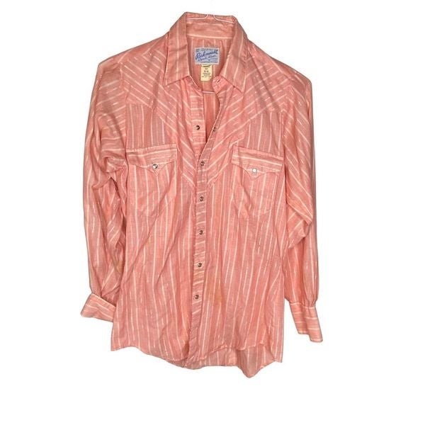Vintage Rockmount Ranch wear Tru West Western shirt rockabilly square dance pear