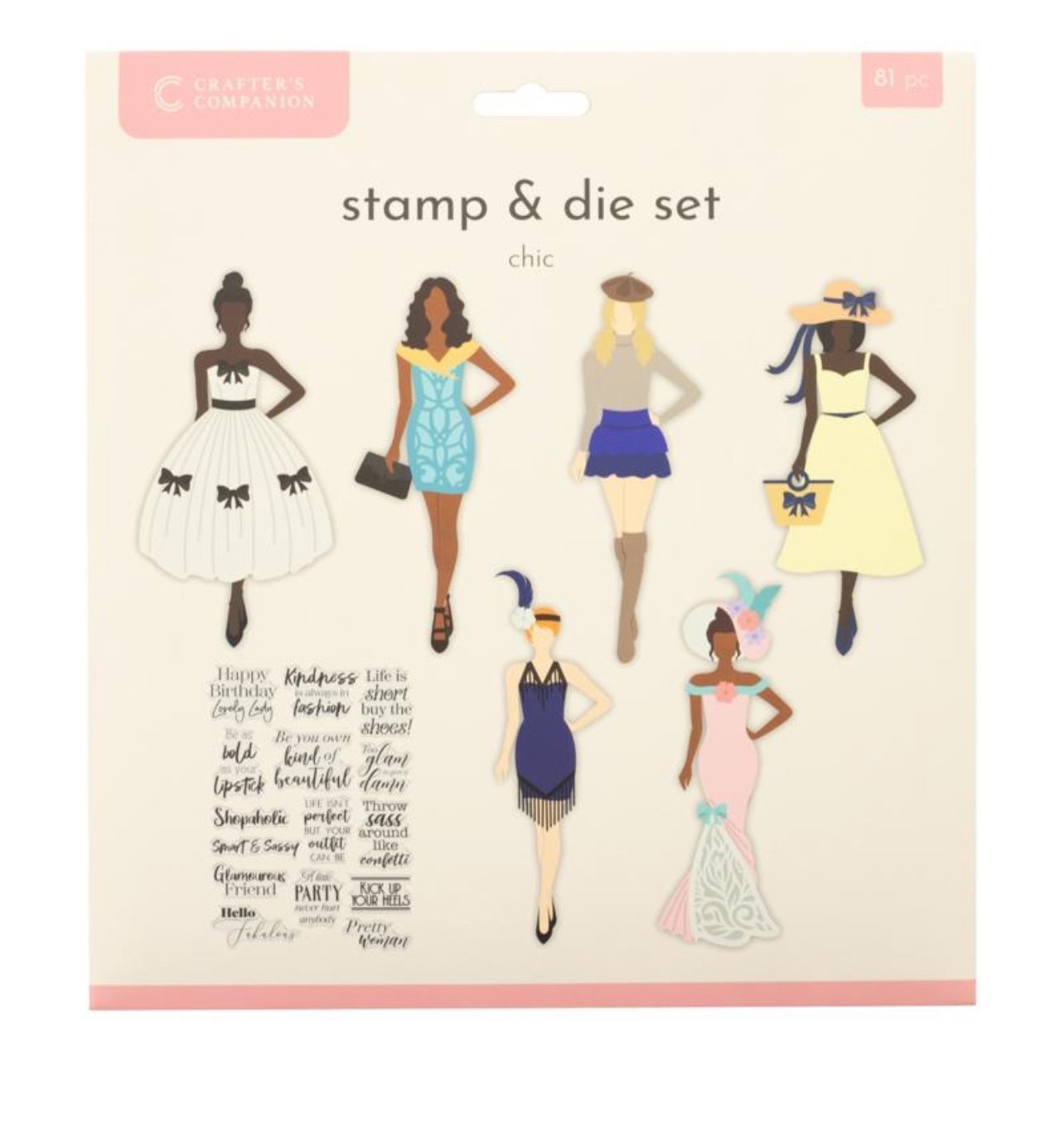 Crafter's Companion 81-piece Pretty Woman Stamp and Die Set