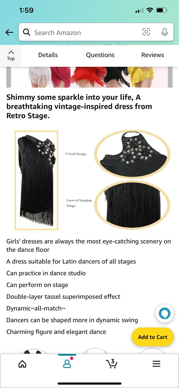 Girls's 1920s Gatsby Inspired Sequin Beads Fringe Flapper Dress
