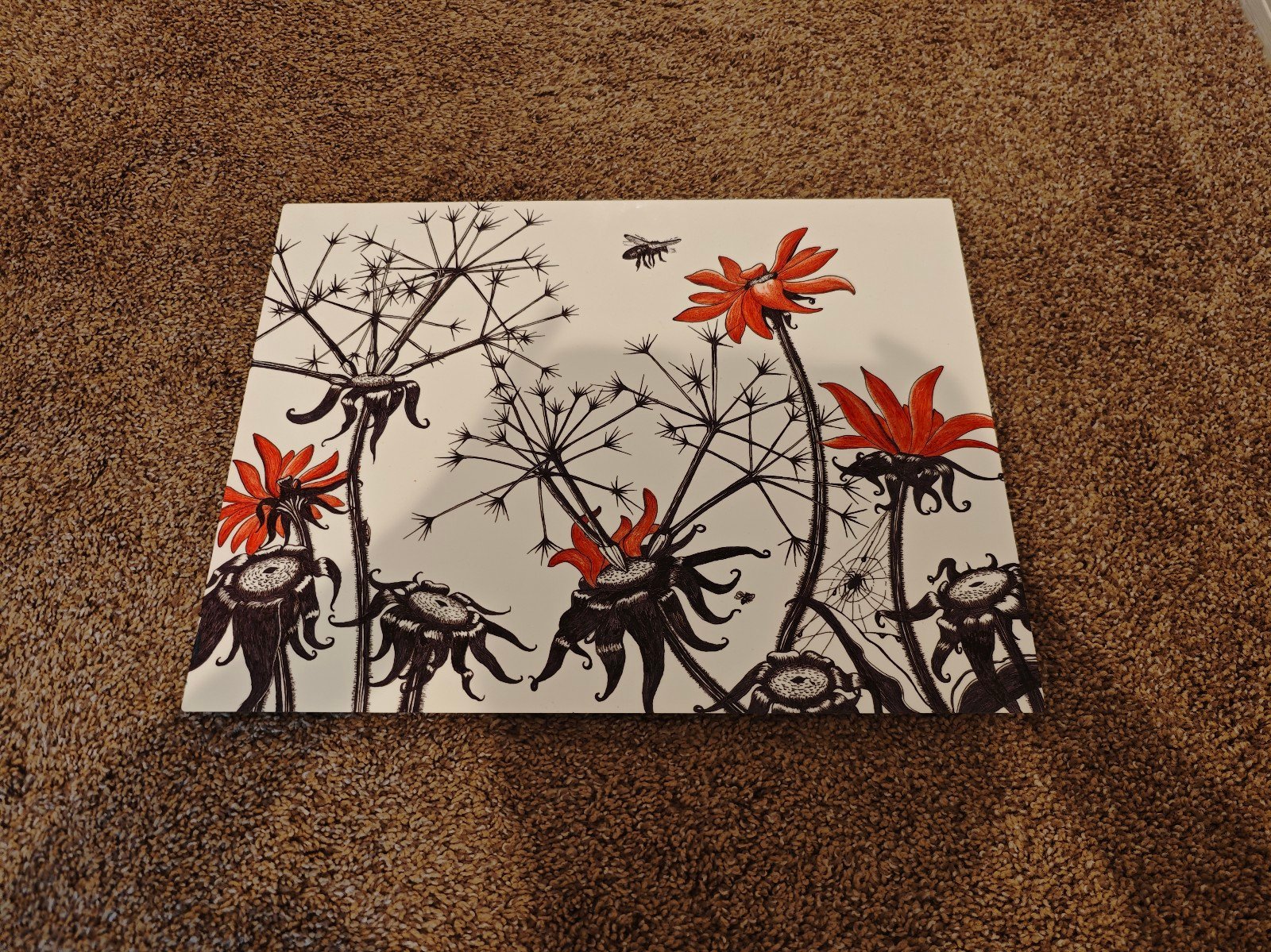13X18 inch , Metal drawing , Wall Decor