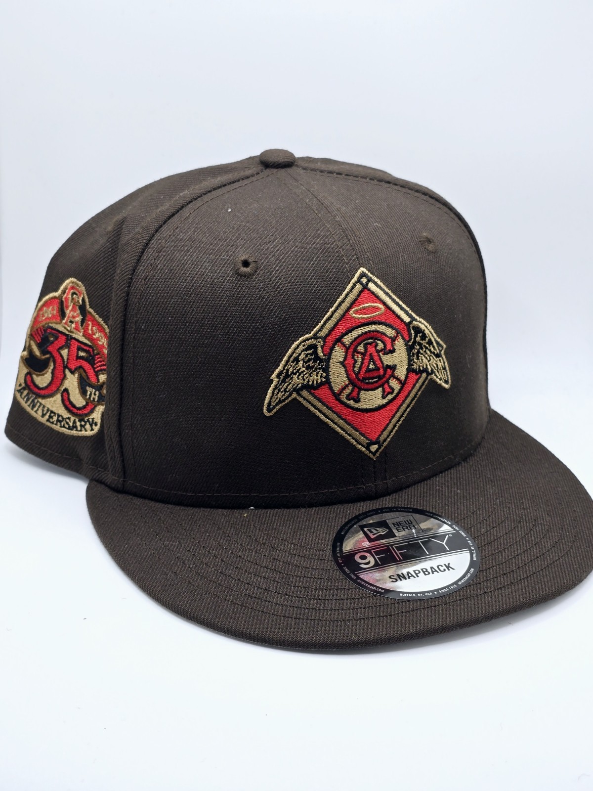 California Anaheim Angels New Era Exclusive Light Up The Halo Brown Snapback Hat