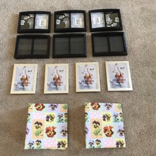 Six 6 x 4 x 2 Pic Frames, Four 5 x 7 Brushed Silver Metal, Two 100 4 x 6 Albums