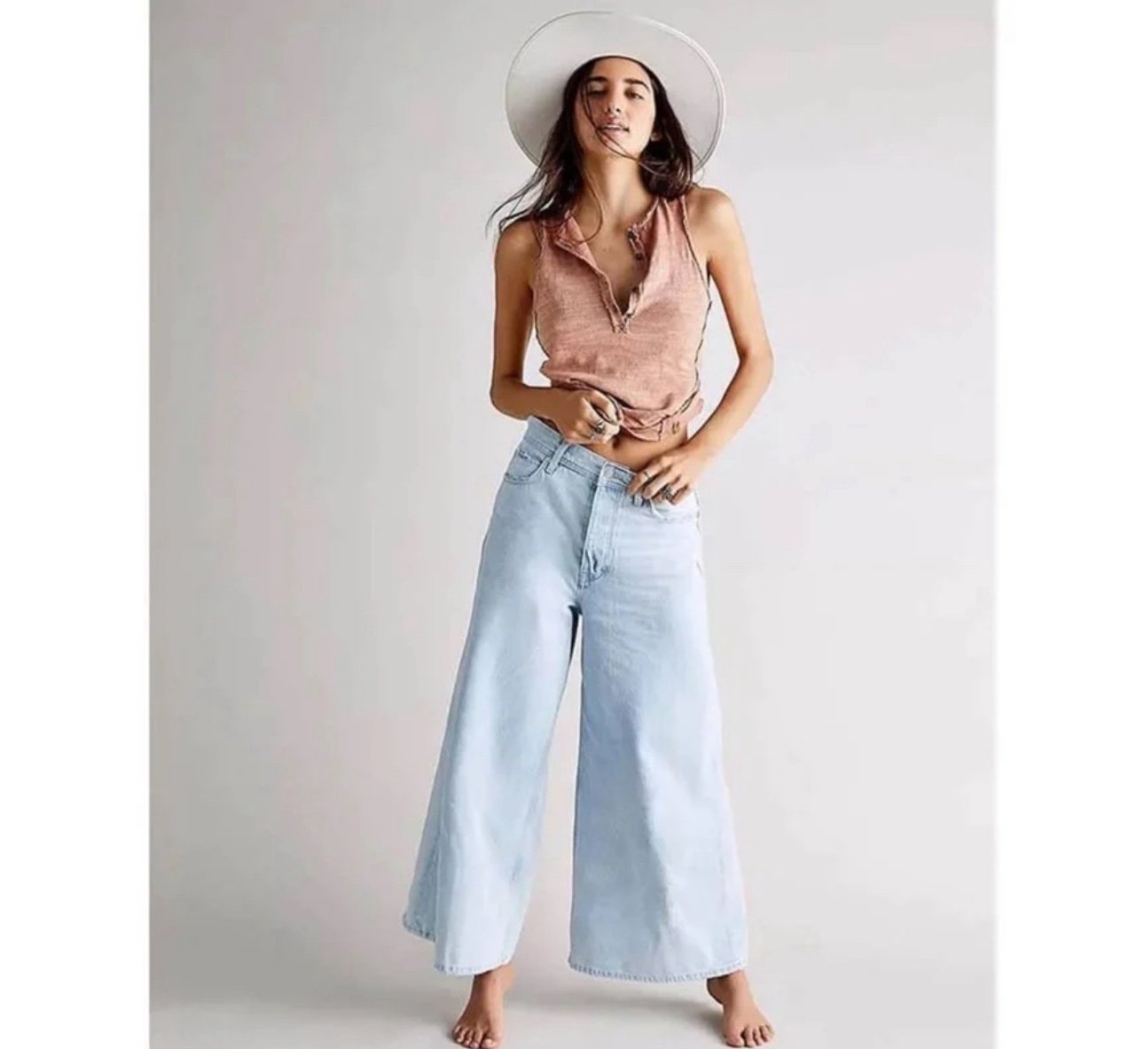 We the free People Landry wide leg denim jeans