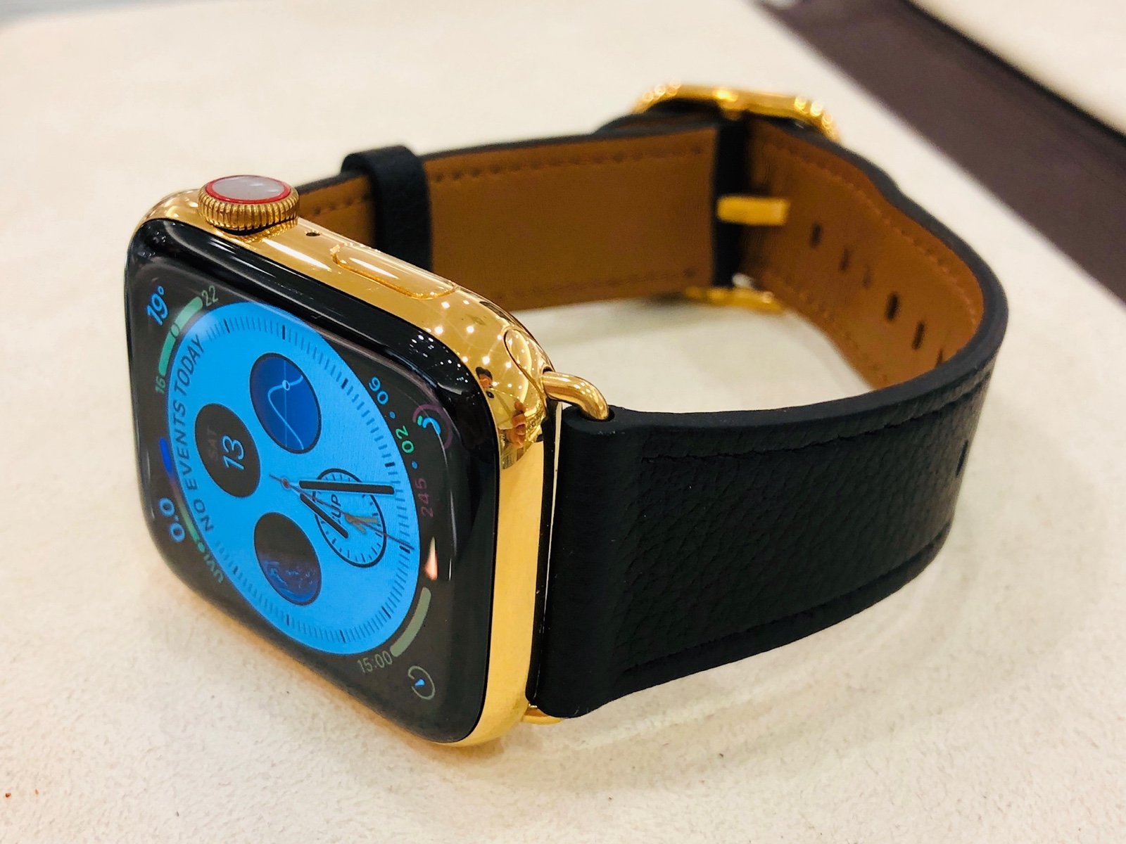 24K Real Gold 45MM Apple Watch Series 9 Stainless Steel