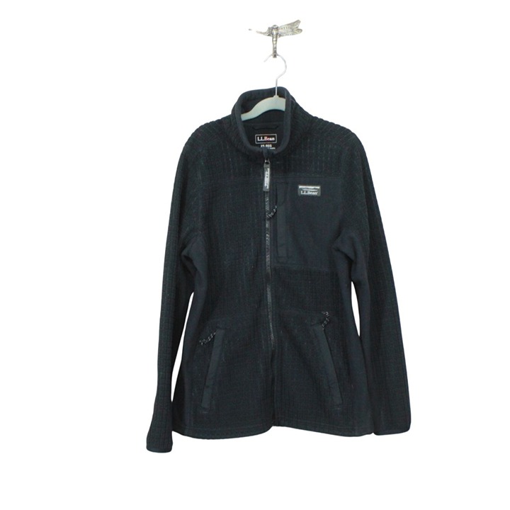LL Bean Women's Mountain Classic Windproof Fleece Jacket Black Size XS