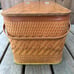 Vintage Redmon wicker picnic basket mid century farmhouse