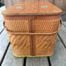 Vintage Redmon wicker picnic basket mid century farmhouse