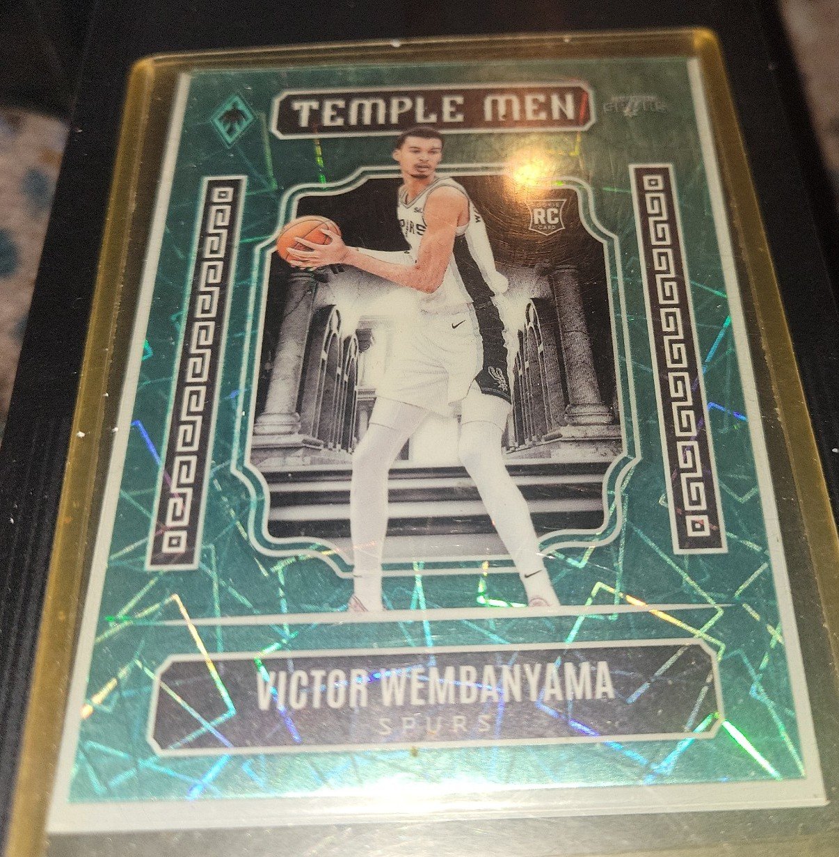 2023-24 Panini Phoenix VICTOR WEMBANYAMA Temple Men Teal Lazer Prizm SPURS