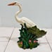 Vintage Atlantic Mold Large 13” Hand Painted Egret Heron Bird Ceramic Sculpture