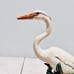 Vintage Atlantic Mold Large 13” Hand Painted Egret Heron Bird Ceramic Sculpture