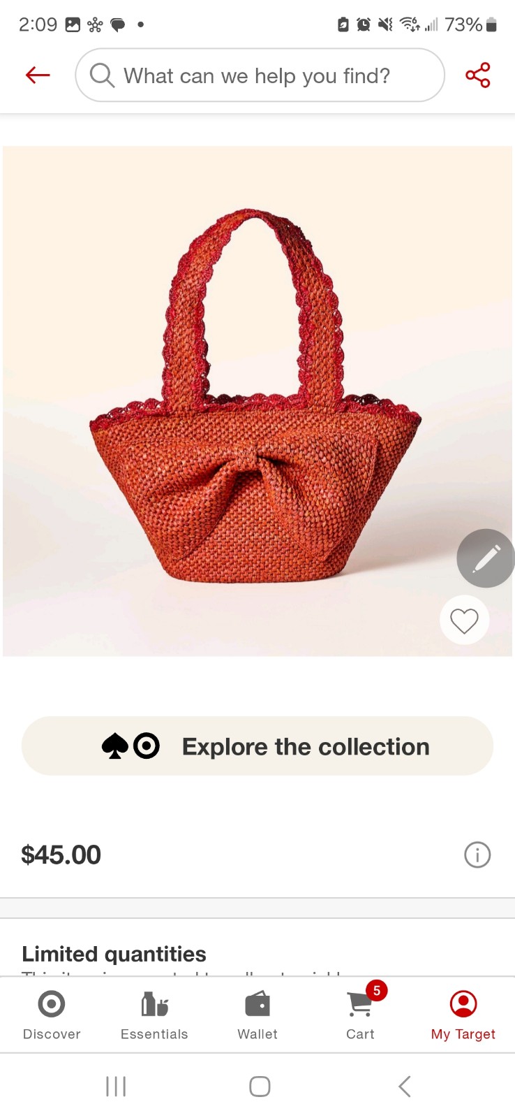 In Hand Target Kate Spade Collab Bow bag
