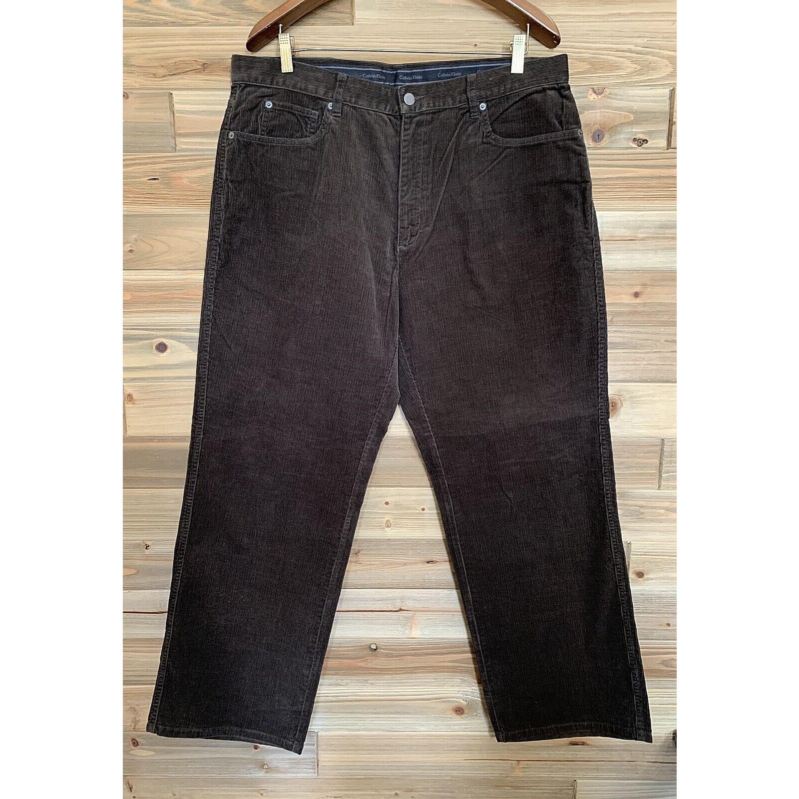 Calvin Klein the Parker Vintage Washed Corduroy Straight Leg Pants Men's 36 x 30