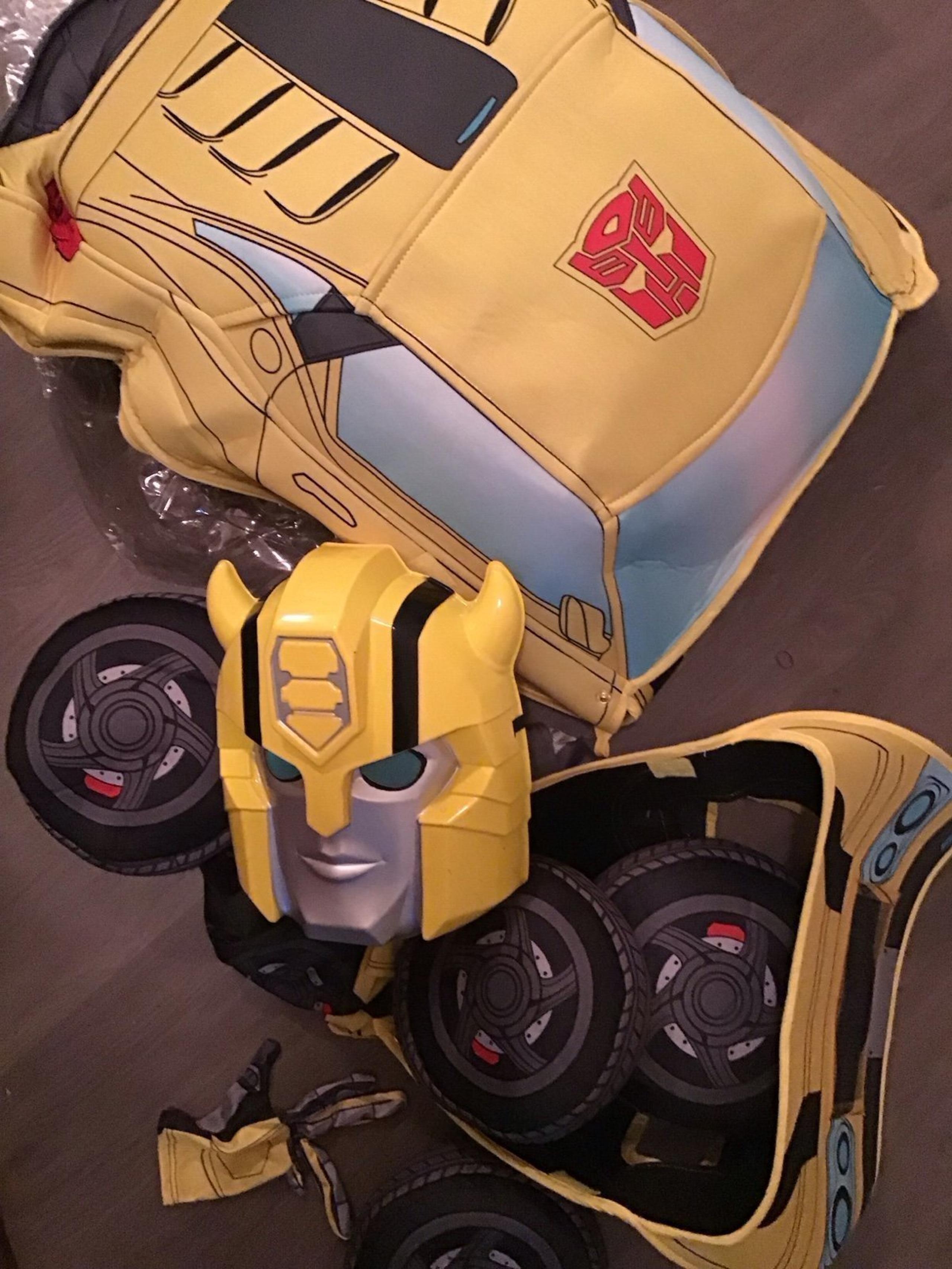Boy's Transformers Converting Bumblebee Prime Costume Size S ( 4-6)