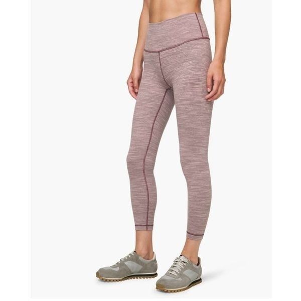Lululemon Wunder Under 25” Stripped Athletic Workout Leggings Women 4