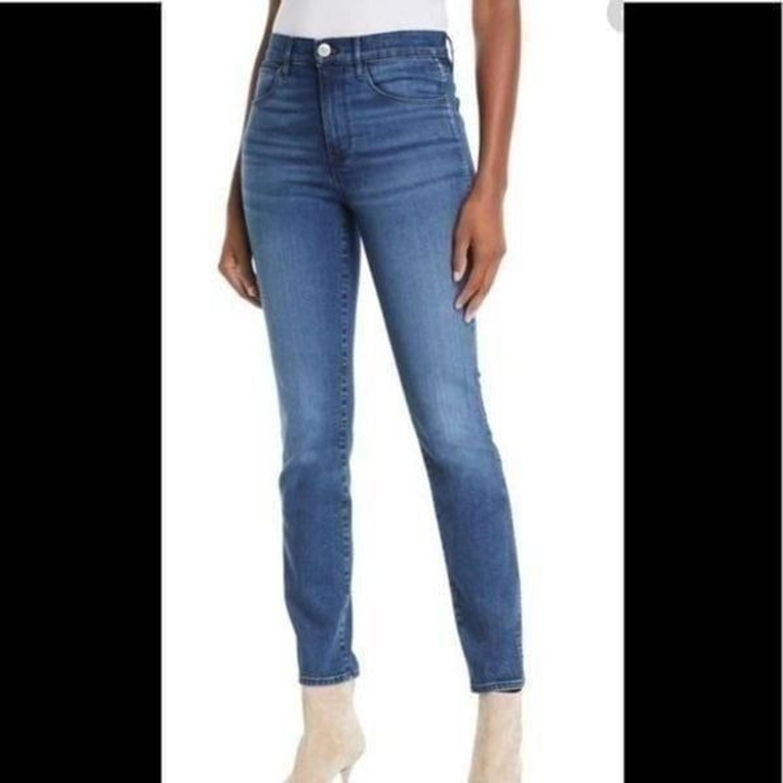 NEW 3 X 1  W3 high rise straight leg crop jeans 27