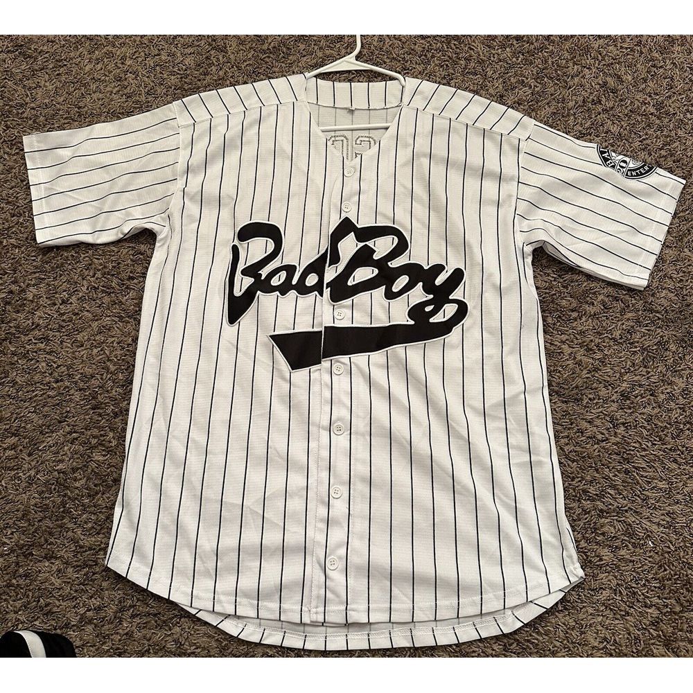 90's Bad Boy Records Jersey #10 Biggie B.I.G. Smalls Hip Hop Mens Size Large