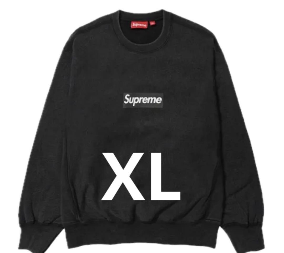 Supreme Washed Box Logo Crewneck XL Black pullover