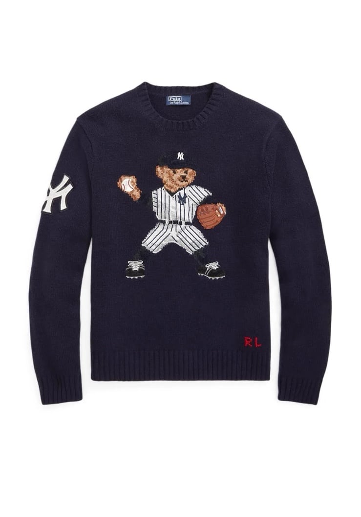 NWT Polo Ralph Lauren Yankees Bear Sweater Navy