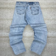 Vintage Orange Tab Levis Jeans Made in USA Slim Fit Light Wash 100% Cotton 90s