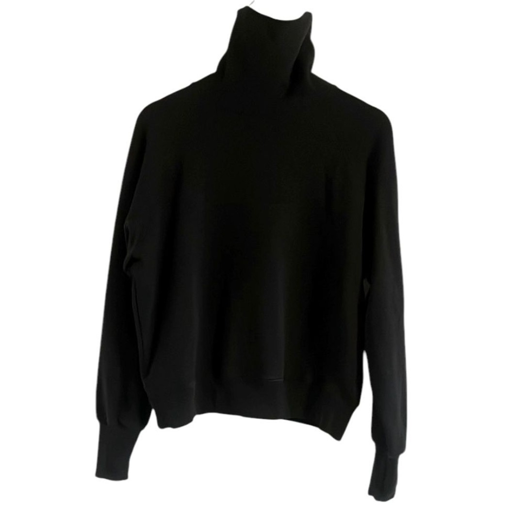 Marcella NYC Funnel Neck Sweatshirt Women's Size Small Long Sleeve Black